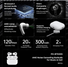 Бездротові навушники TWS REMAX PD-BT533N Pro ,ANC+ENC, Support in-ear detection and wireless chargin, IPX4,  White