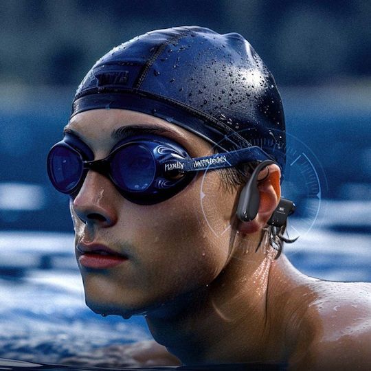 Бездротові спортивні навушники REMAX RB-S11 Yvton Series Wireless Sports Bone Conduction Headphones with colorful lighting effects, IP68, Black