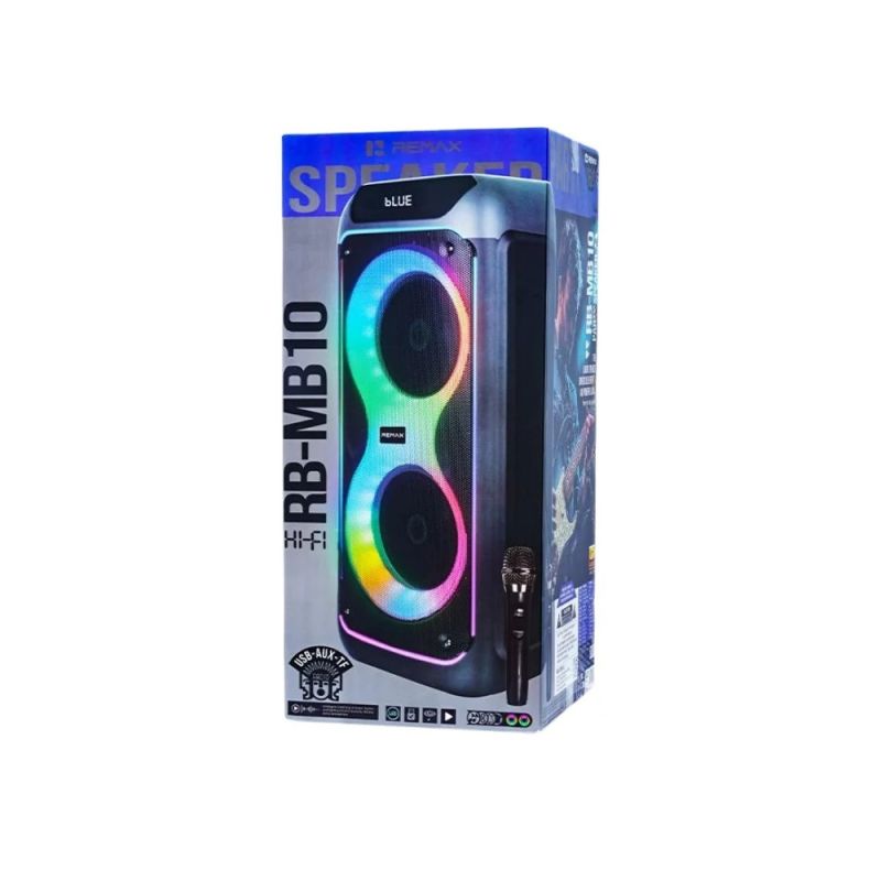 Портативна колонка REMAX RB-MB10 Party lighting Wireless Portable Speaker, 140W, Black