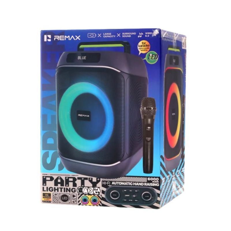 Портативна колонка REMAX RB-MB12 Party lighting Wireless Portable Speaker, 60W, Black