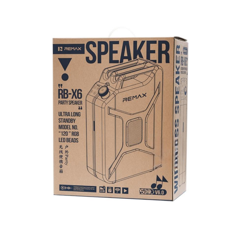Портативна колонка REMAX RB-X6 Outdoor Party Wireless Portable Speaker,120W, Black