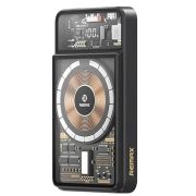 Зовнішній акумулятор REMAX Walking·Phantom Series PD20W+QC22.5W Cabled Magnetic Wireless Charging Power Bank 10000mAh RPP-580 Black