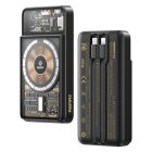 Зовнішній акумулятор REMAX Walking·Phantom Series PD20W+QC22.5W Cabled Magnetic Wireless Charging Power Bank 10000mAh RPP-580 Black