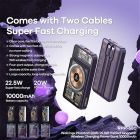 Зовнішній акумулятор REMAX Walking·Phantom Series PD20W+QC22.5W Cabled Magnetic Wireless Charging Power Bank 10000mAh RPP-580 Black