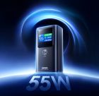 Зовнішній акумулятор REMAX Dinba 55W+22.5W PD+QC color screen aluminum alloy fast charging power bank 10000mAh FP-7 Grey