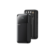 Зовнішній акумулятор REMAX 20W+22.5W with 3 Fast Charging Cable Power Bank 20000mAh FCP-2 Black