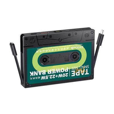 Зовнішній акумулятор REMAX Tape Series PD20W+QC22.5W Cabled Fast Charging Power Bank 10000mAh RPP-533 Black