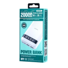 Зовнішній акумулятор REMAX Hintom 2.4A Fast Charging Power Bank 20000mAh RPP-11 White