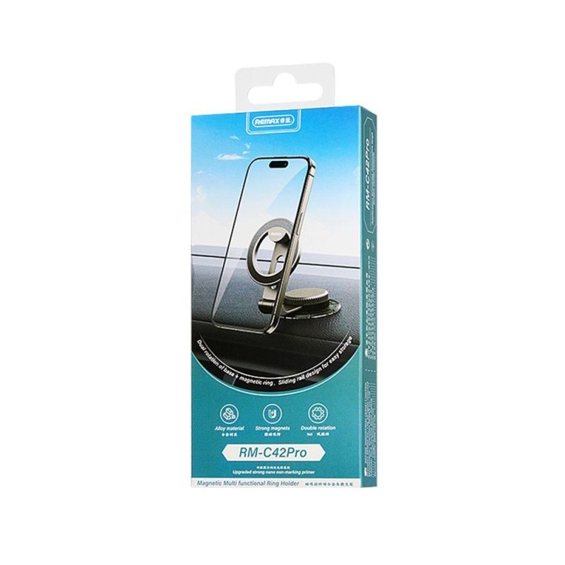 Автотримач для телефона REMAX Magnetic rotating zinc alloy car holder RM-C42Pro Tarnish