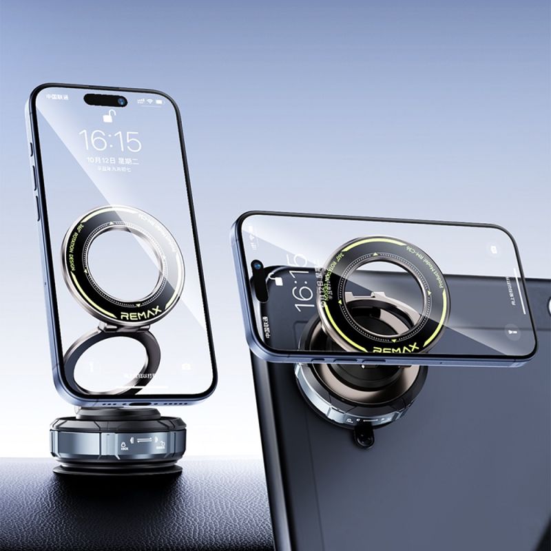 Автотримач для телефона REMAX Tri-Fold Air Cushion Magnetic Rotatable Car Holder RM-C36 Tarnish