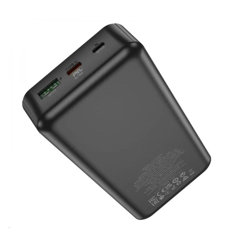 Зовнішній акумулятор HOCO J102A Cool figure PD20W+QC3.0 power bank(20000mAh) Black
