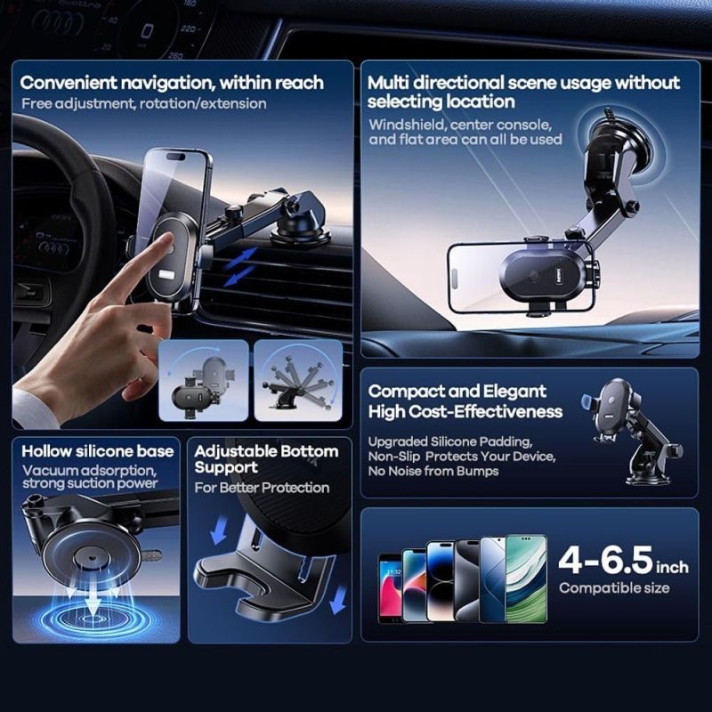 Автотримач для телефона REMAX Dashboard Car Holder RM-C03 Black