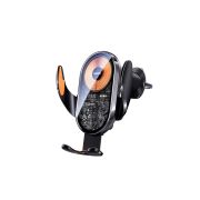 Автотримач для телефона з БЗП REMAX 15W Ultra-thin 3-Axis Linkage Car Holder  RM-C17i Black