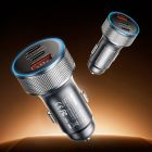 Автомобільний зарядний пристрій REMAX 60W Aluminum Alloy Colorful Light Fast Charging Car Charger CC07 Tarnish