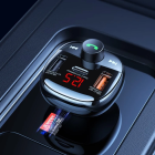 АЗП з FM-модулятором REMAX Lodi Series All-in-One 54.5W PD+QC 2A+1C Fast Car Charge  RCC331 Black
