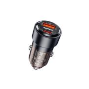 Автомобільний зарядний пристрій REMAX Walking Series 75W PD+QC 1C+1A Fast Car Charger RCC360 Black
