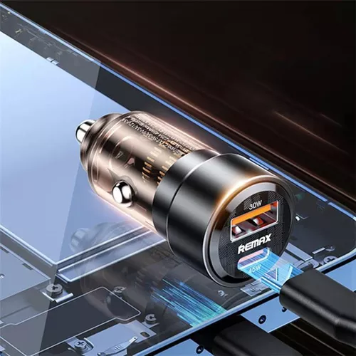 Автомобільний зарядний пристрій REMAX Walking Series 75W PD+QC 1C+1A Fast Car Charger RCC360 Black