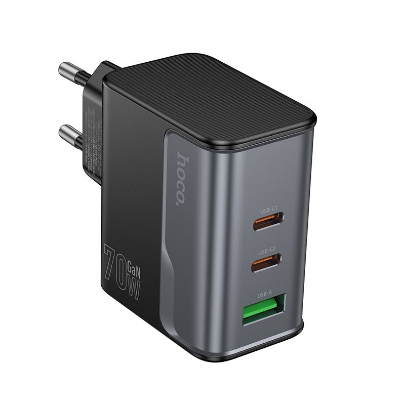 Мережевий зарядний пристрій HOCO CS75A Star Speed PD70W(2C1A) charger midnight black