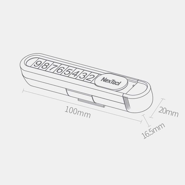 Паркувальна карта Xiaomi NEXTOOL Multifunctional Parking Sign Black