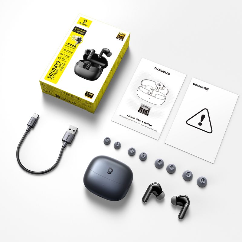 Бездротові навушники TWS Baseus Bass EP10 Pro In-Ear True Wireless Earbuds Cosmic Black