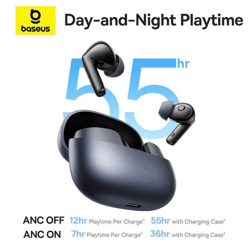 Бездротові навушники TWS Baseus Bass EP10 Pro In-Ear True Wireless Earbuds Moon White