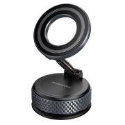 Автотримач для телефона BOROFONE BH144 Custodio vacuum suction cup magnetic holder(multi-scene) black metal gray