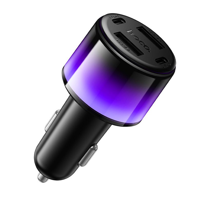 Автомобільний зарядний пристрій HOCO Z69 Vivido 24W(2C2A) car charger Black