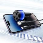 Автомобільний зарядний пристрій HOCO Z69 Vivido 24W(2C2A) car charger set(iP) Black
