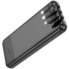 Зовнішній акумулятор HOCO J114 Charger power bank with cable and digital display(10000mAh) Black