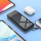 Зовнішній акумулятор HOCO J114 Charger power bank with cable and digital display(10000mAh) Black
