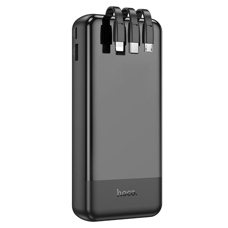 Зовнішній акумулятор HOCO J114A Charger power bank with cable and digital display(20000mAh) Black