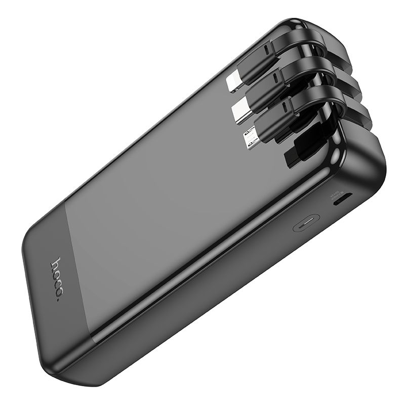 Зовнішній акумулятор HOCO J114A Charger power bank with cable and digital display(20000mAh) Black