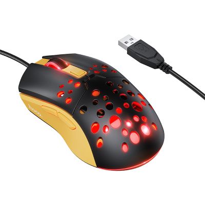 Маніпулятор миша HOCO GM51 Sky luminous gaming wired mouse black＆yellow