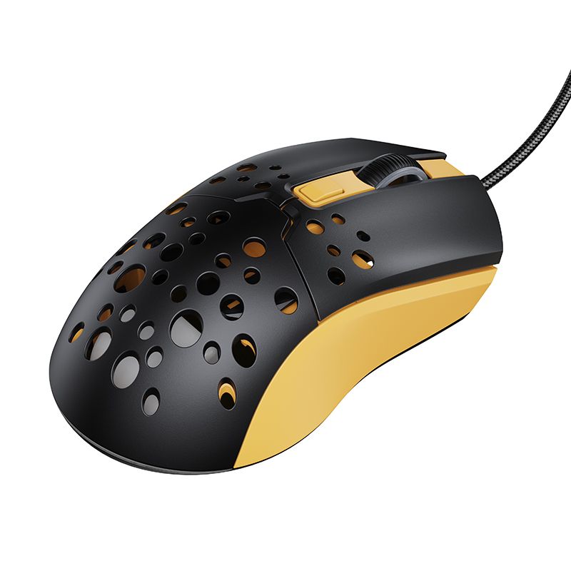 Маніпулятор миша HOCO GM51 Sky luminous gaming wired mouse black＆yellow