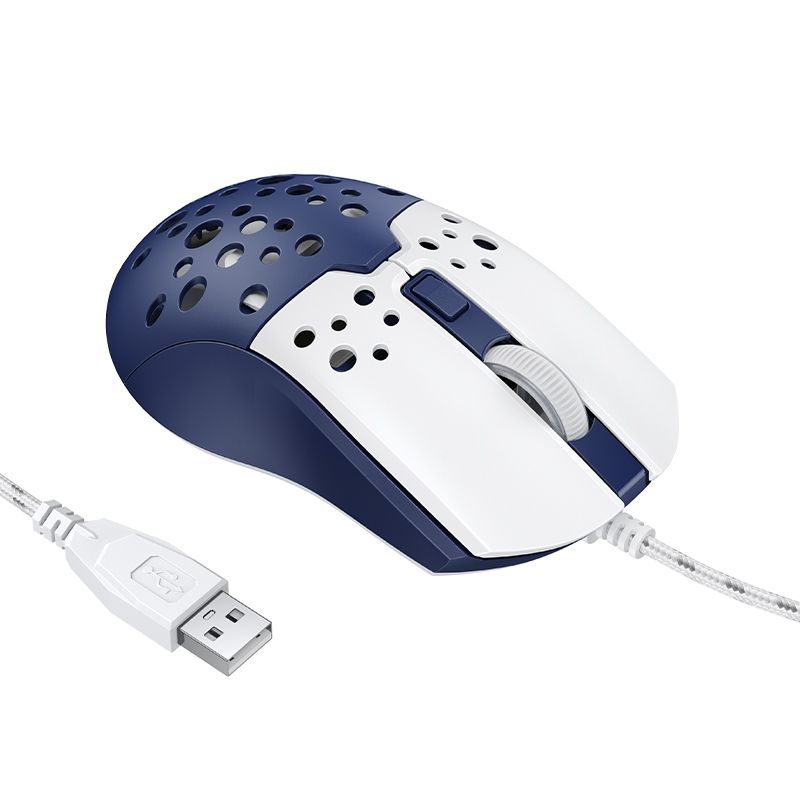 Маніпулятор миша HOCO GM51 Sky luminous gaming wired mouse white＆blue