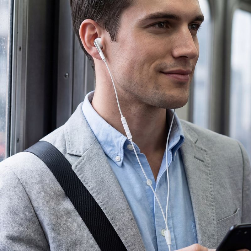 Навушники ACEFAST L14 3.5mm semi-in-ear wired earphones with mic White