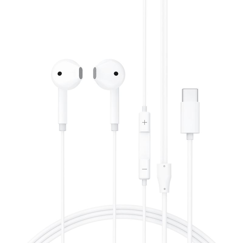 Навушники ACEFAST L13 USB-C semi-in-ear wired earphones with mic White