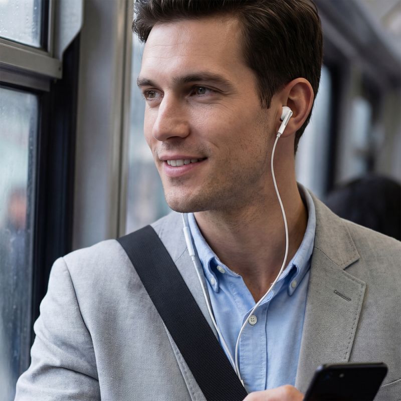 Навушники ACEFAST L13 USB-C semi-in-ear wired earphones with mic White