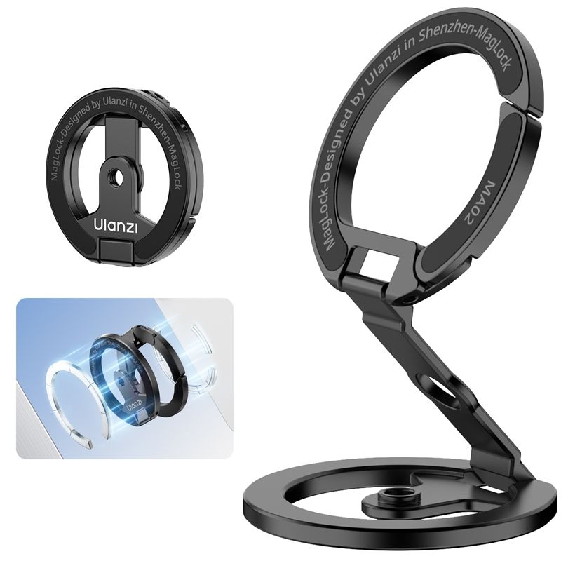 Тримач Ulanzi MA02 MagLock Dual Magnetic Phone Stand(Black)
