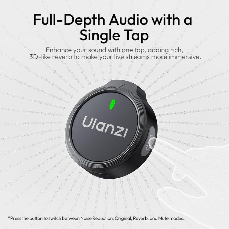 Бездротова мікрофонна система Ulanzi A21 Wireless Microphone(Black-Type C)