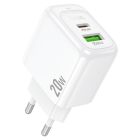 Мережевий зарядний пристрій HOCO CS54A Surplus PD20W+QC3.0 charger White