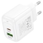 Мережевий зарядний пристрій HOCO CS54A Surplus PD20W+QC3.0 charger White