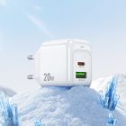 Мережевий зарядний пристрій HOCO CS54A Surplus PD20W+QC3.0 charger White