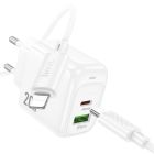 Мережевий зарядний пристрій HOCO CS54A Surplus PD20W+QC3.0 charger set(C to iP)