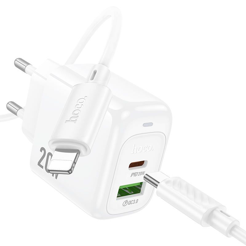 Мережевий зарядний пристрій HOCO CS54A Surplus PD20W+QC3.0 charger set(C to iP)
