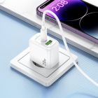 Мережевий зарядний пристрій HOCO CS54A Surplus PD20W+QC3.0 charger set(C to iP)