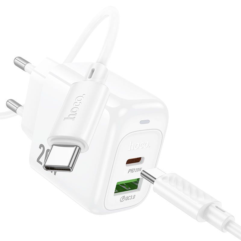 Мережевий зарядний пристрій HOCO CS54A Surplus PD20W+QC3.0 charger set(C to C)