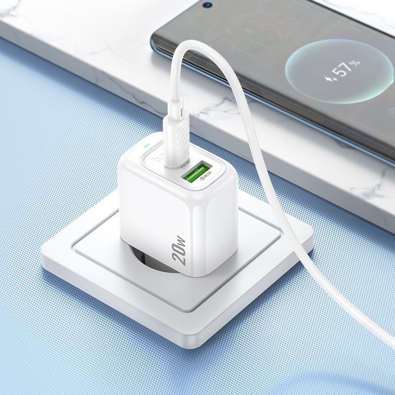 Мережевий зарядний пристрій HOCO CS54A Surplus PD20W+QC3.0 charger set(C to C)
