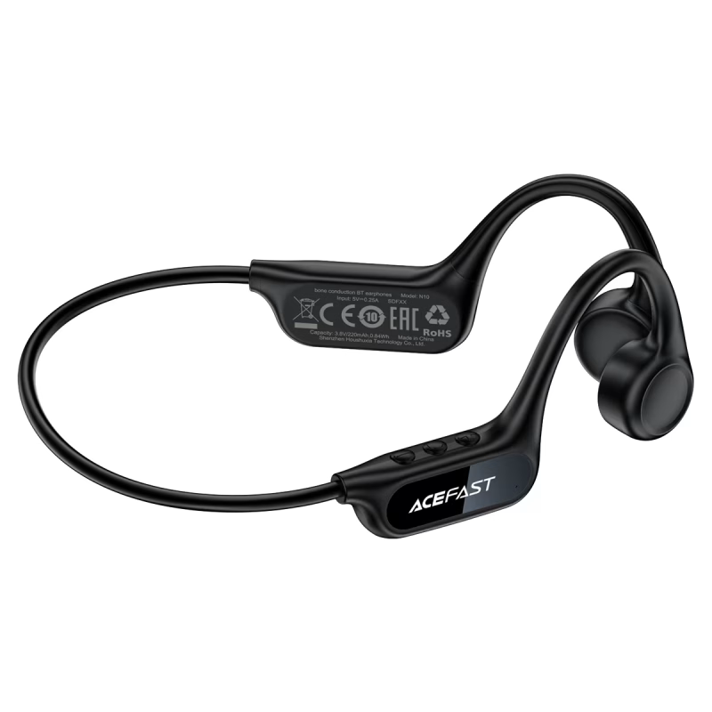 Бездротові спортивні навушники ACEFAST N10 bone conduction BT earphones, IP68, Black