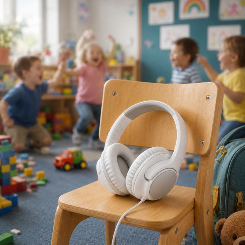 Навушники дротові ACEFAST  H18 wired headset for kids Grey White